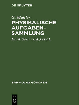 cover image of Physikalische Aufgabensammlung